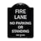 Signmission Michigan Fire Lane No Parking or Standing Heavy-Gauge Aluminum Sign, 24" x 18", BS-1824-23876 A-DES-BS-1824-23876 - alternate 1